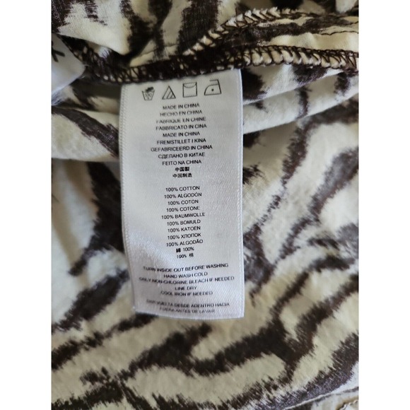 Michael Kors Blouse Medium Women's Long Sleeve Zebra Print Casual Preppy - Picture 7 of 8